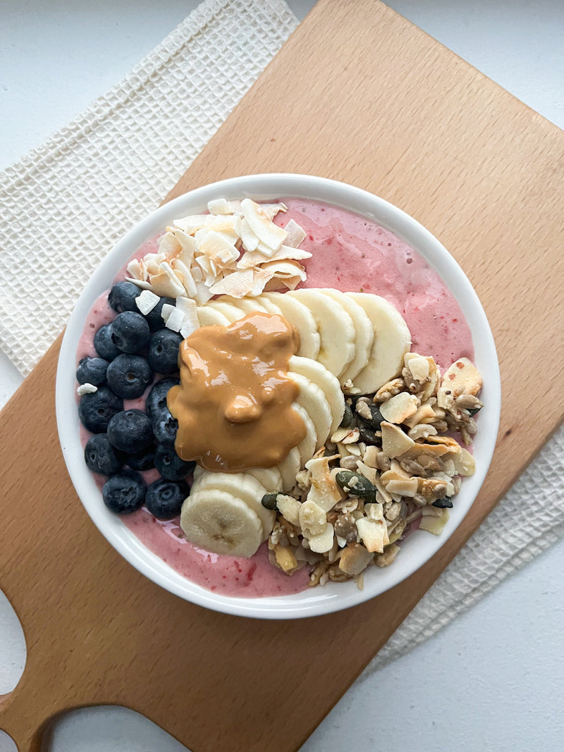 Smoothiebowl fyldt med fibre