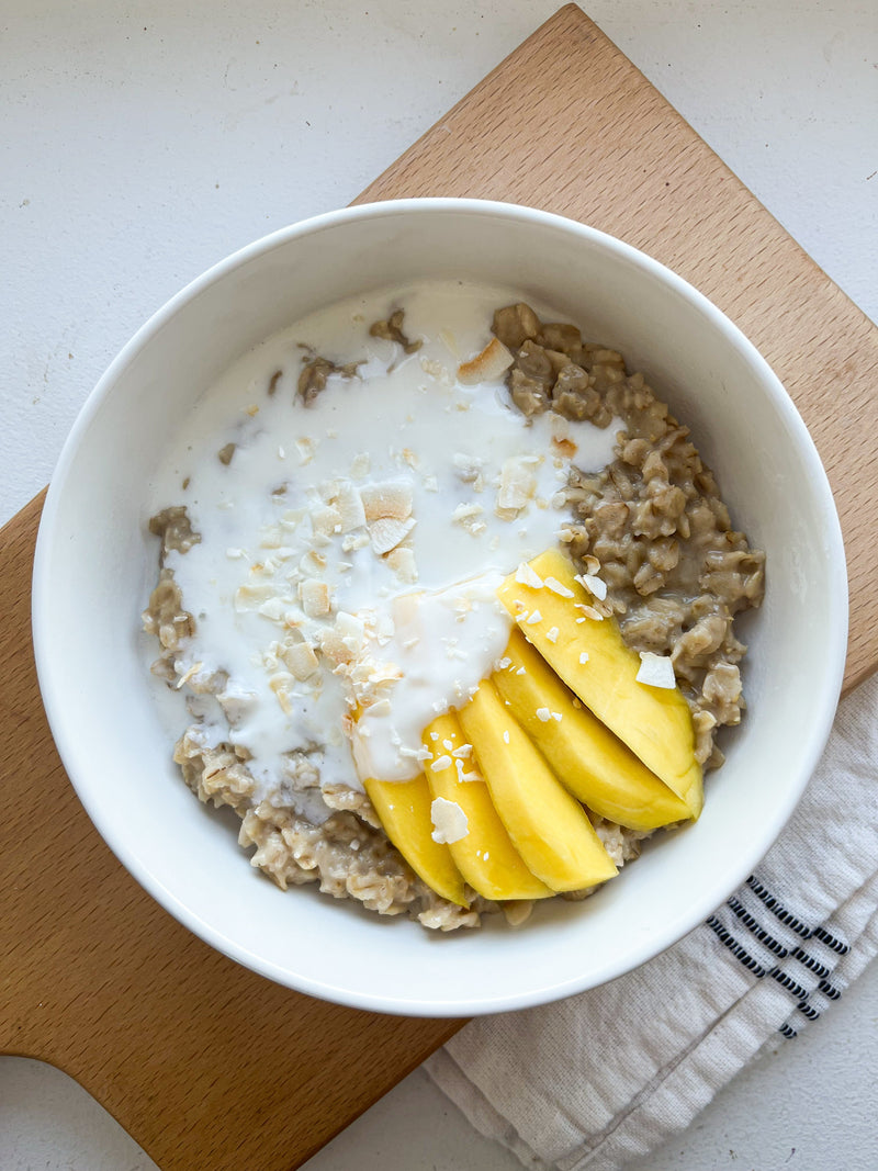 Mango 'sticky rice' havregrød